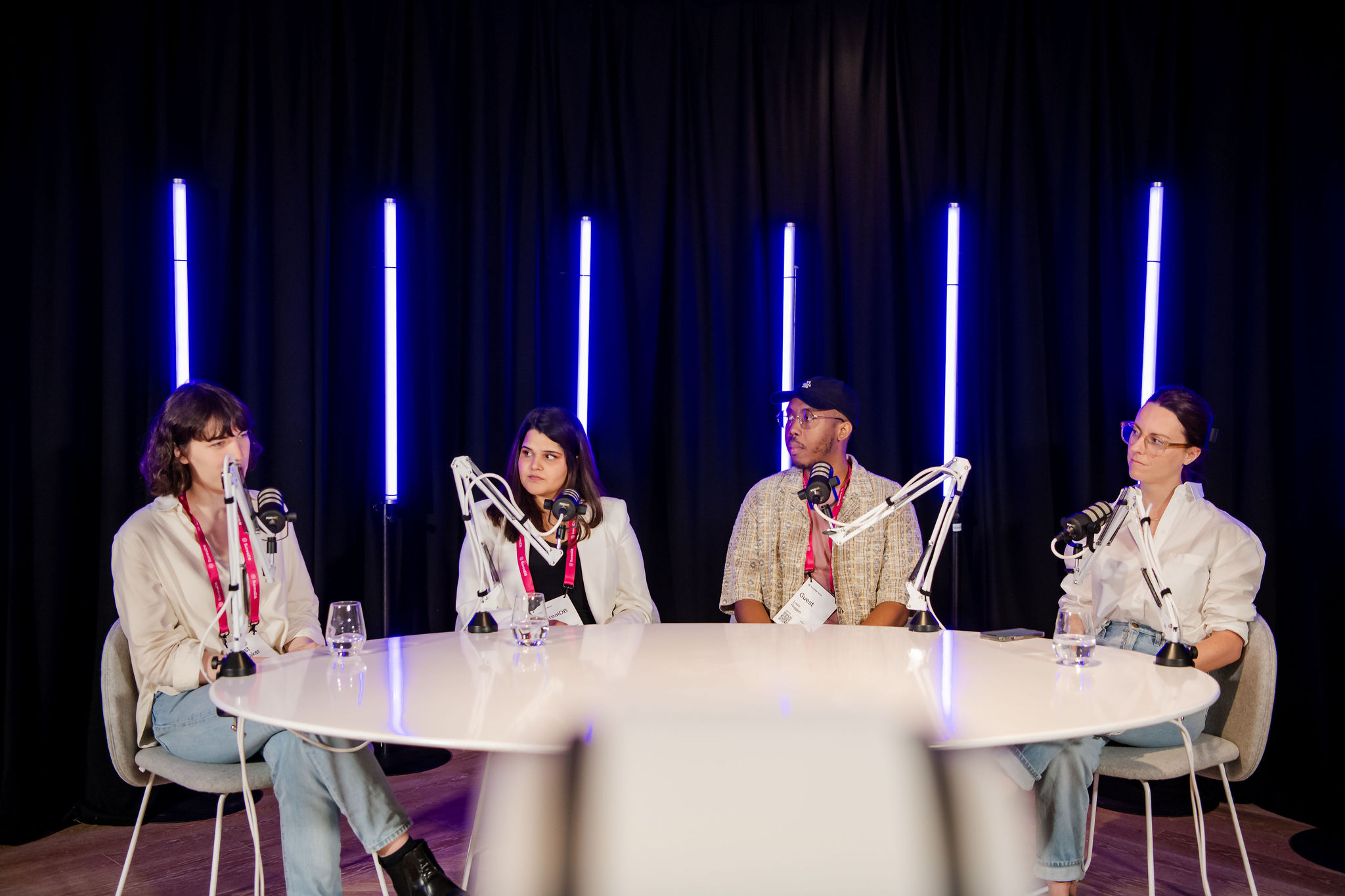 image of lorre huggan on a pannel discusion